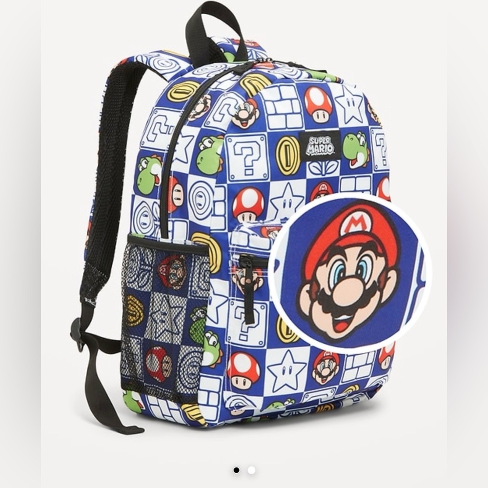 Nintendo Super Mario Kids Backpack - Blue and White